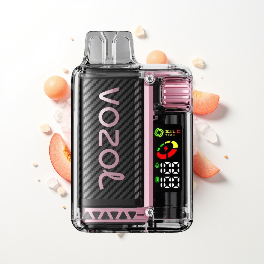 VOZOL Vista 20000 Puffs Şeftali Buz 650mAh Çift Örgül Sargı